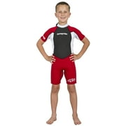 Hyperflex Unisex Access 2MM Spring Short Wetsuit, Kids, Red, 8
