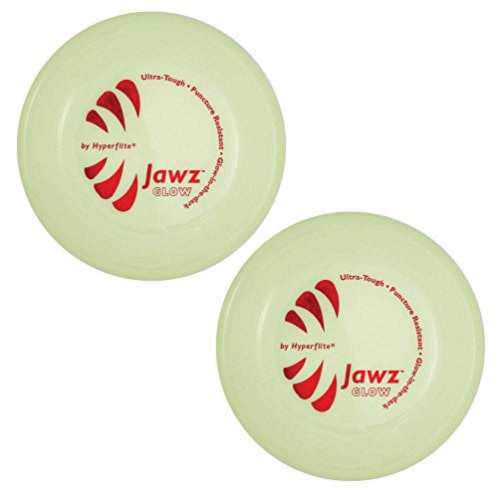 Hyperflite Jawz GlowintheDark 2 Pack Competition Dog Disc 8.75 Inch