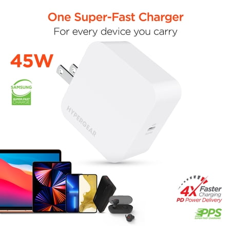 Hypergear PD45W USB-C wall Charger White