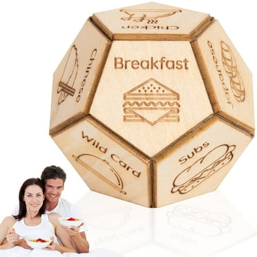 Hyperi Wooden Dodecahedron Food Dice Decider