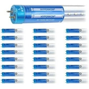 Hyperikon 18-Watt 4 ft. Linear T8 Clear 5000K Single-End Powered Ballast Bypass LED Glass LED Tube Light Bulb 24-Pack