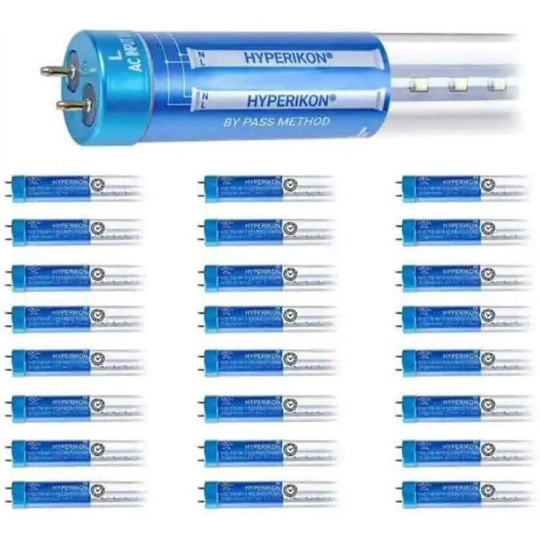 Hyperikon 18-Watt 4 ft. Linear T8 Frosted Ballast Bypass Single-End Powered LED Tube Light Bulb (24-Pack) Hyperikon 18-Watt 4 ft. Linear T8 Frosted Ballast Bypass Single-End Powered LED Tube Light Bulb (24-Pack)
