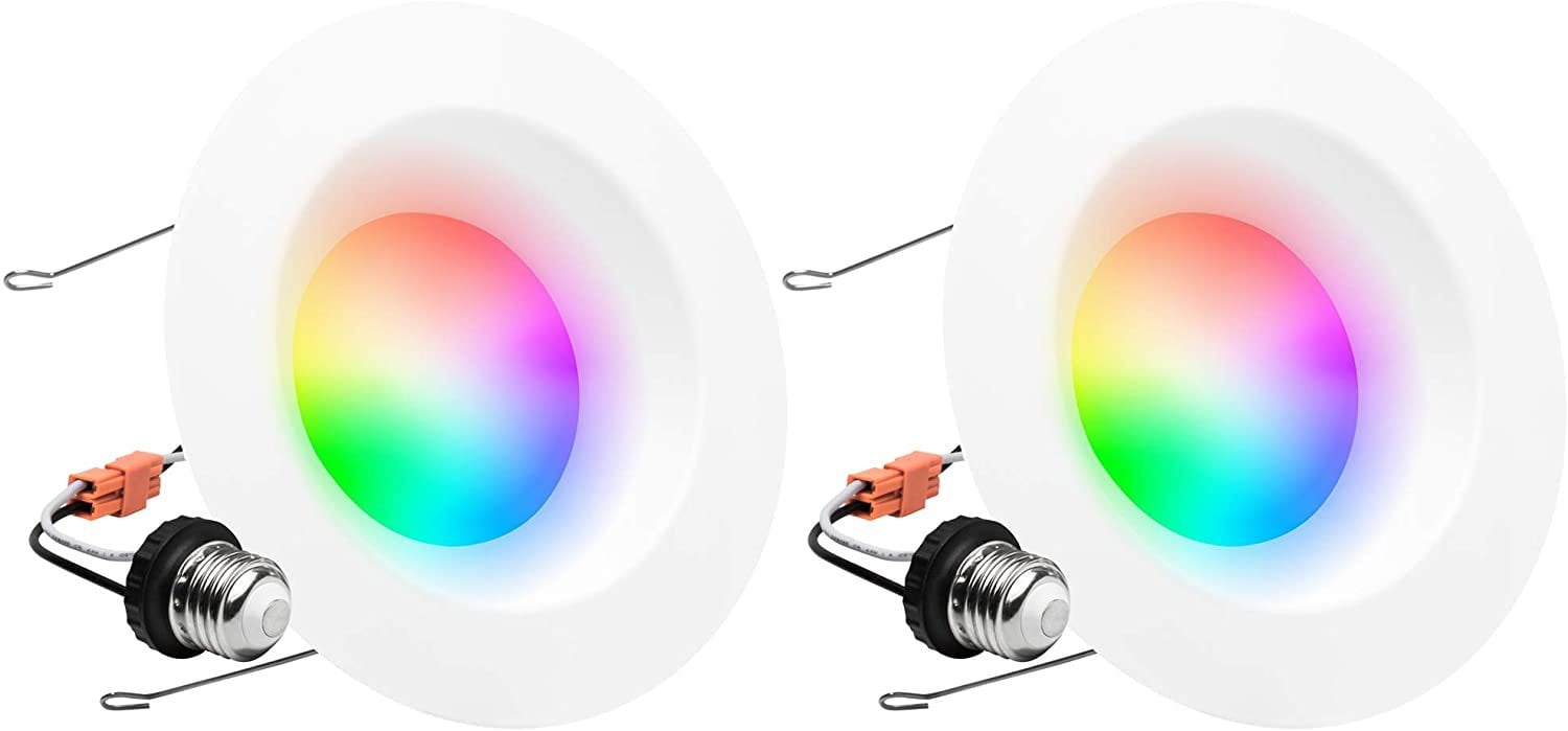 Hyperikon Smart LED Recessed Lighting 6 Inch 14W, Color Changing WiFi ...