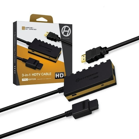 Hyperkin 3-In-1 720p HDTV Cable HD Pro Edition W/ 4 Visual Modes, No Additional Power Supply For GameCube/ N64/ Super NE