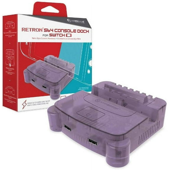 Hyperkin, Hyperkin RetroN S64 Console Dock, Nintendo Switch, Purple M07390-PU
