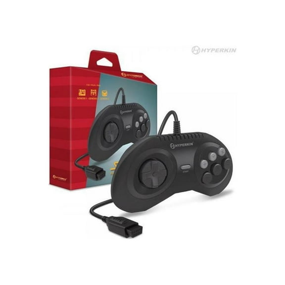 Hyperkin M07377 10 ft. Squire Premium Controller for Genesis & Megaretron HD - Black