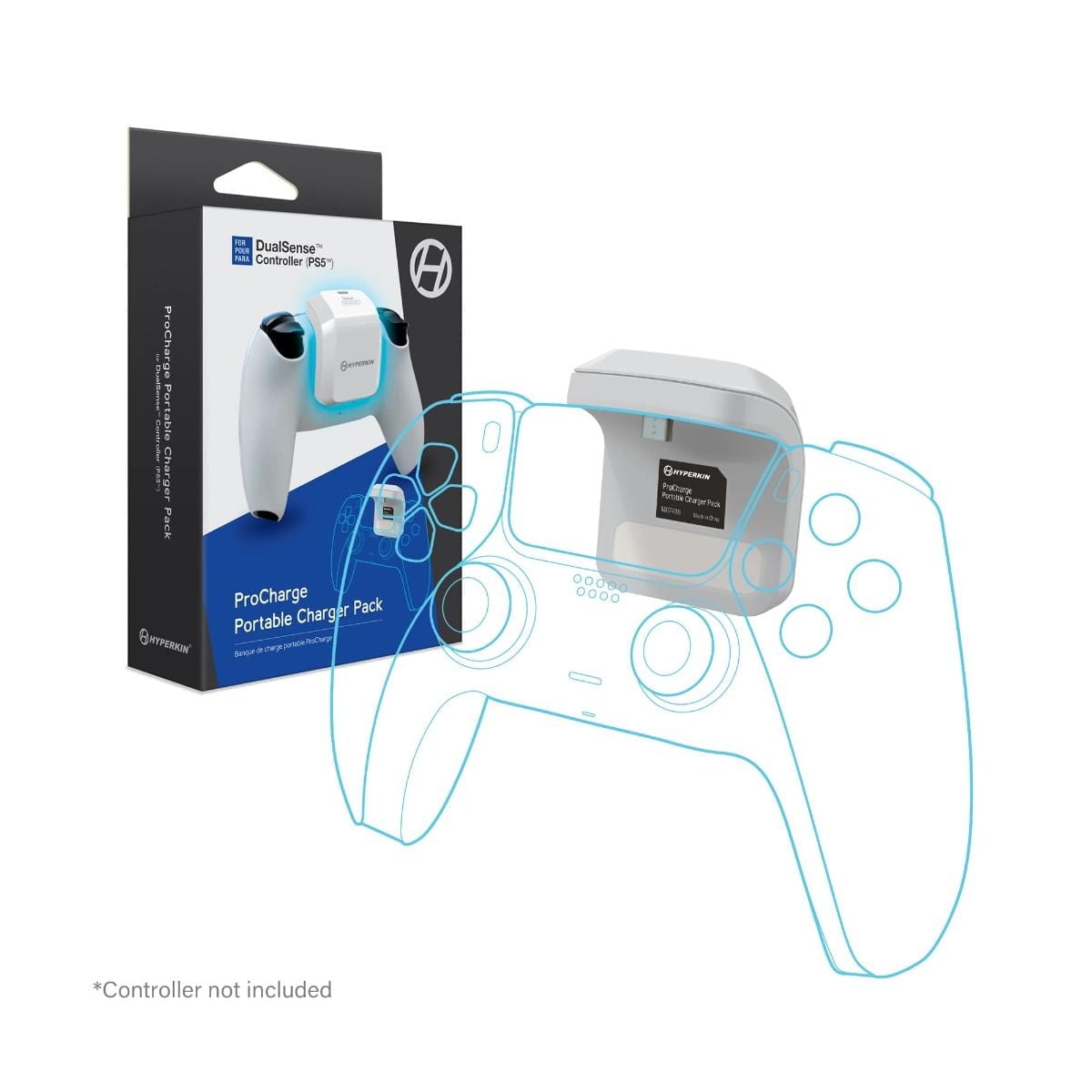 Hyperkin M07486 Portable Battery Charger Pack For DualSense / PS5