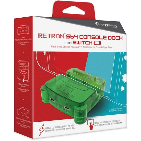 Hyperkin Retron S64 Console Dock for Nintendo Switch - Lime Green M07390-LG