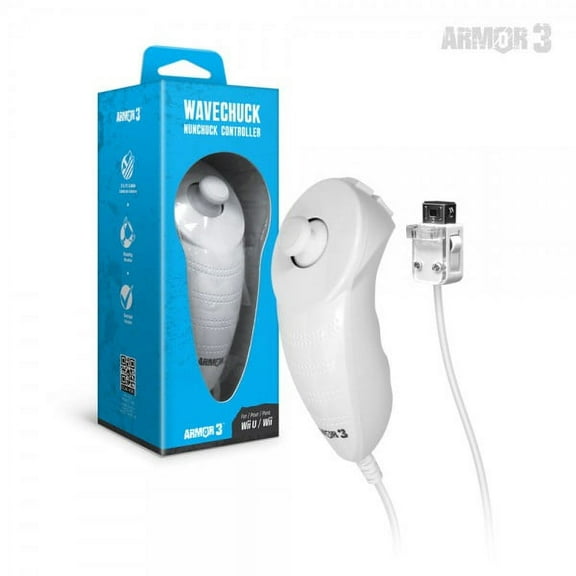 Hyperkin "WaveChuck" Nunchuck Controller for Wii U/ Wii (White) - Armor3 M07400-WH