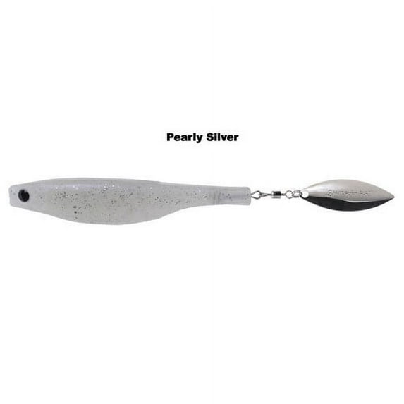 Hyperlastics HYLSDS3.5PLSS Pearly Silver 3.5" Soft Plastic Fishing Lure 2Pk