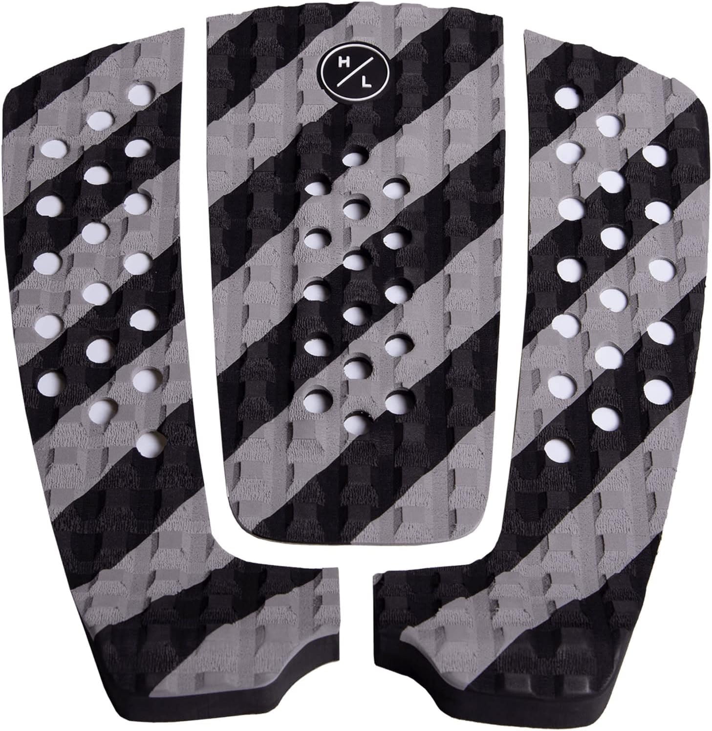 Hyperlite Square Rear Wakesurfer Traction Pad - Grey And Black Design