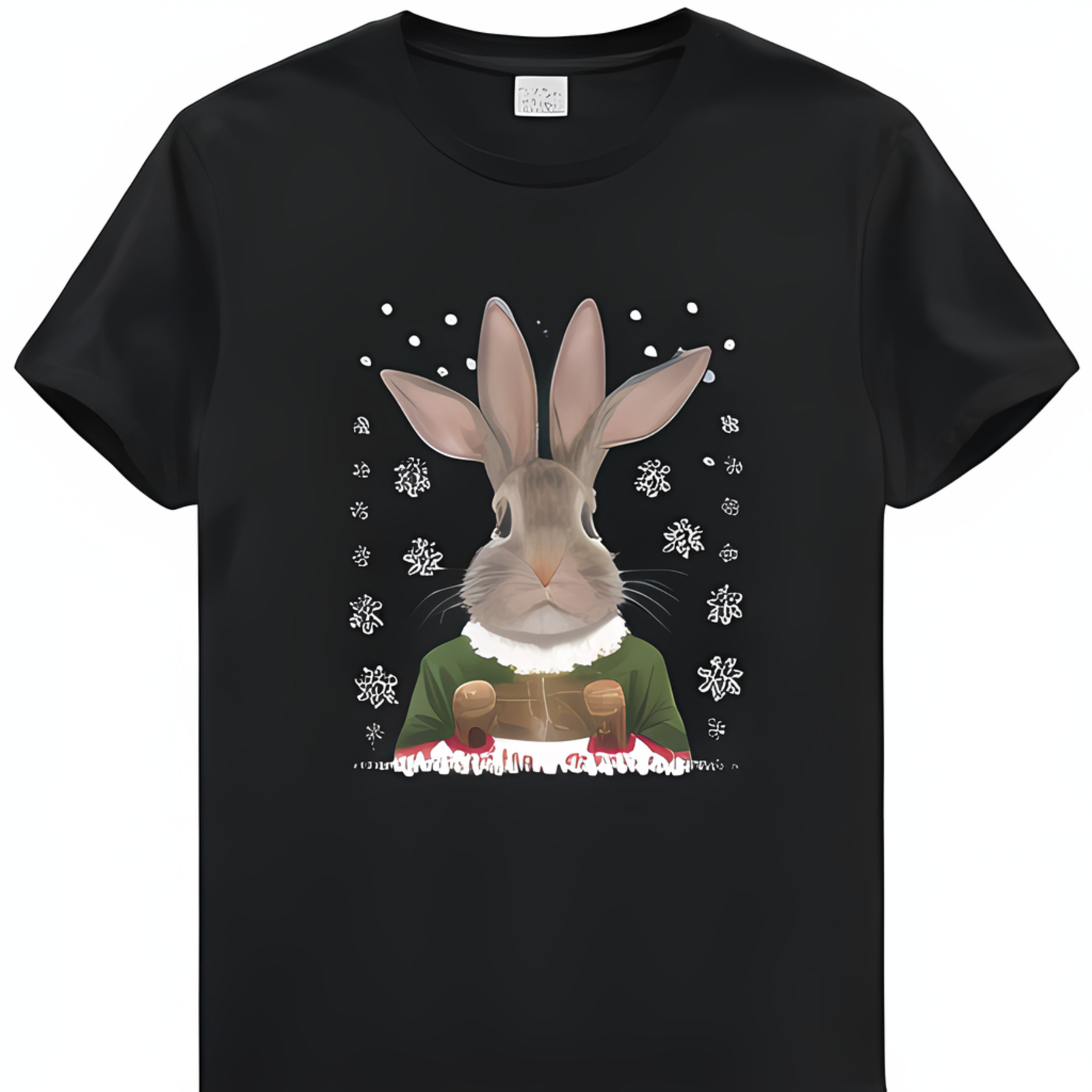 Hyperrealistic Rabbit in T-Shirt Design Detailed Vector Illustration in ...