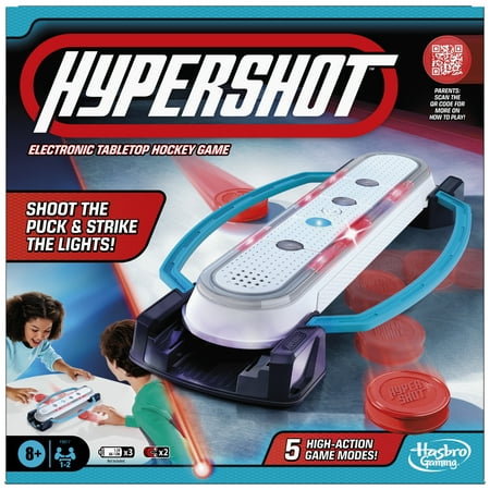 Hypershot Electronic Tabletop Hockey Game, Kids Board Games for 1 to 2 Players, Ages 8+