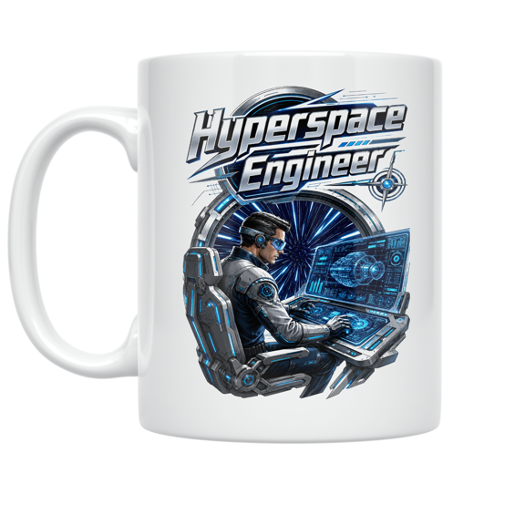 Hyperspace Engineer Console Design - Sci-Fi Enthusiast - 11 oz Ceramic Coffee Mug