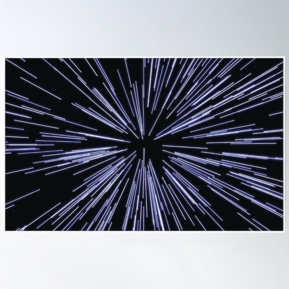 Hyperspace Vector Graphic Poster Wall Art, Modern Wall Decor, 24x36 UNFRAMED