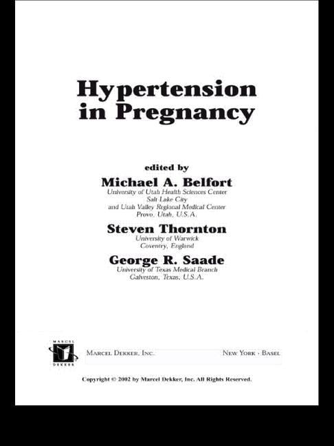 Hypertension in Pregnancy, (Hardcover)