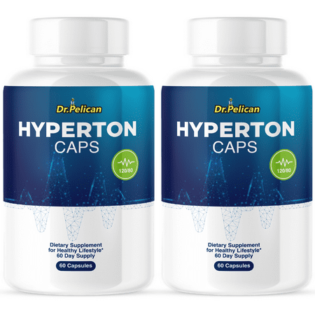 Hyperton Caps- Blood Support- 2 Bottles- 120 Capsules