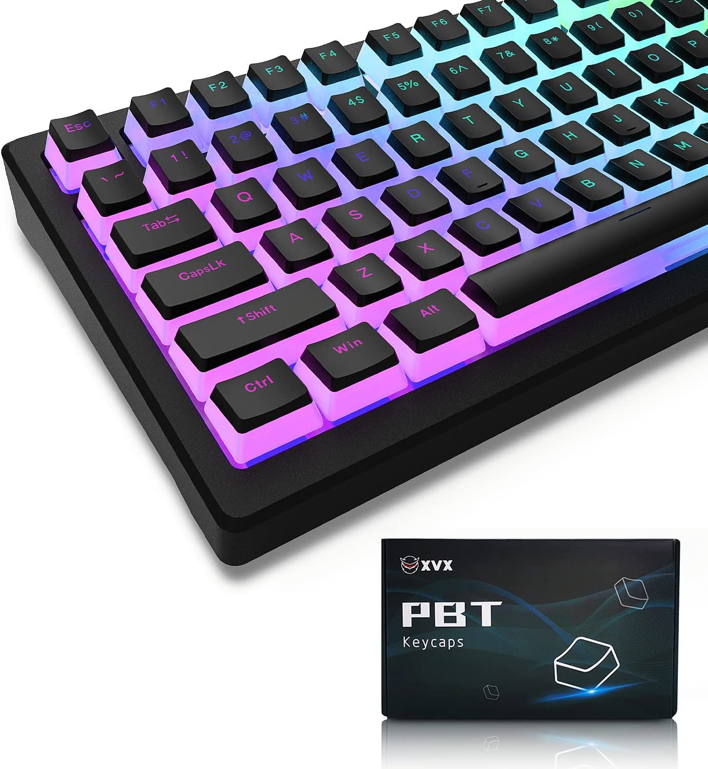 HyperX Pudding Keycaps 2 - Full Key Set - PBT - White (US Layout)