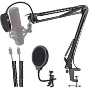 SUNMON QuadCast Mic Pop Filter - Microphone Windscreen Mask Shield Compatible with HyperX QuadCast S USB Gaming Microphone