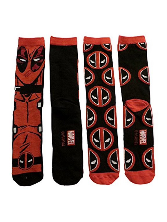 Unisex 2PK CASUALS DEADPOOL, RED, 6-12