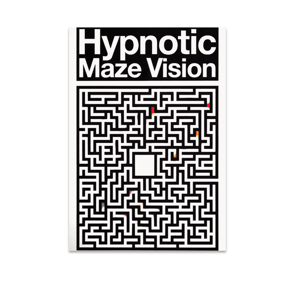 Hypnotic Maze Vision Optical Illusion Wall Art - Home Decor Enthusiast - 13x19 Poster Print