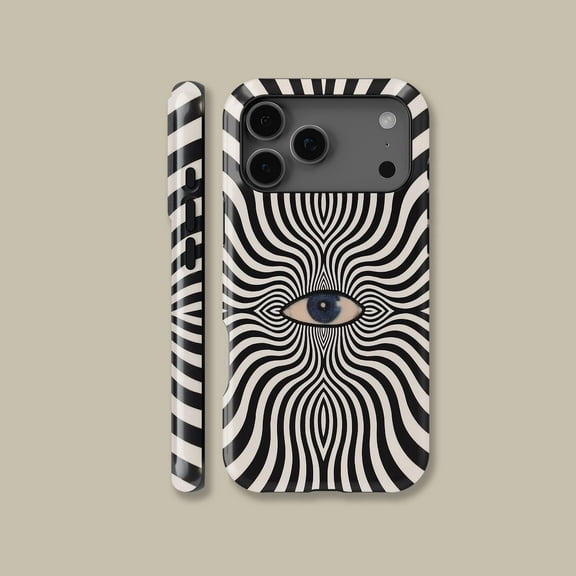 Hypnotic Optical Illusion Eye MagSafe Case for iPhone Samsung