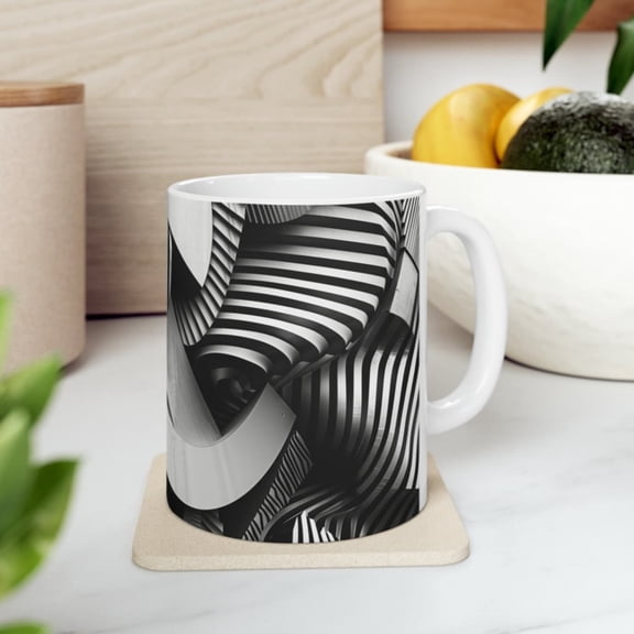 Hypnotic Stairs 0 Mug, Of , Swirly Art Mug, Artist Mug, Mug, Fun House Mug, Gift Idea, Gift Him, Gift Him.