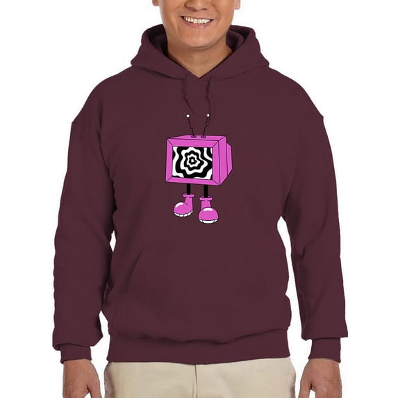 Hypnotic Toon Style Tv Hoodie Men -Image by Shutterstock, Male XX-Large