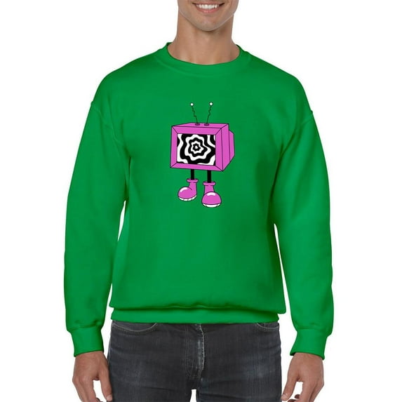 Hypnotic Toon Style Tv Sweatshirt Men -Image by Shutterstock, Male Small