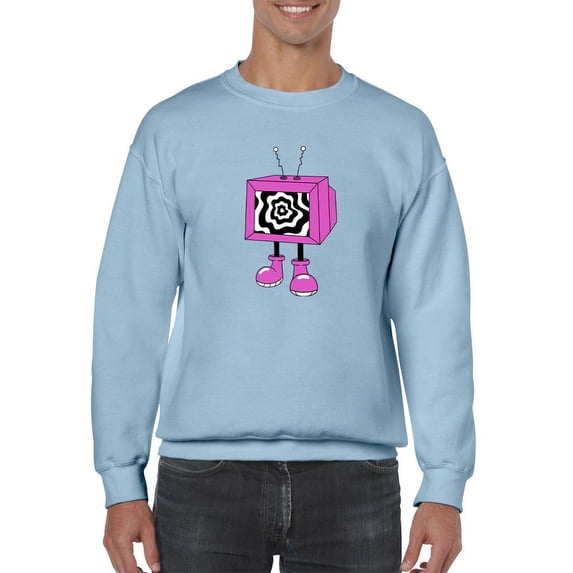Hypnotic Toon Style Tv Sweatshirt Men -Image by Shutterstock, Male XX-Large