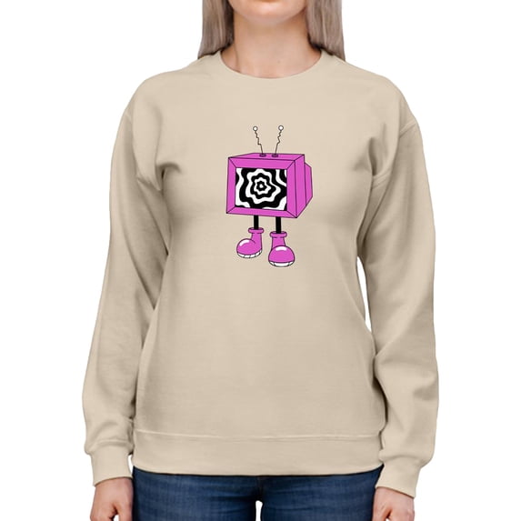 Hypnotic Toon Style Tv Sweatshirt Women -Image by Shutterstock, Female Medium