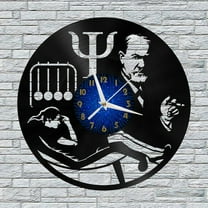 Hypnotist Clinic Vinyl Wall Clock, Vinyl Record Clock Wall Art Silent & Non-ticking(12 inchs B)