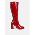 thumbnail image 1 of Hypnotize Patent Pu Block Heeled Calf Boots, 1 of 11