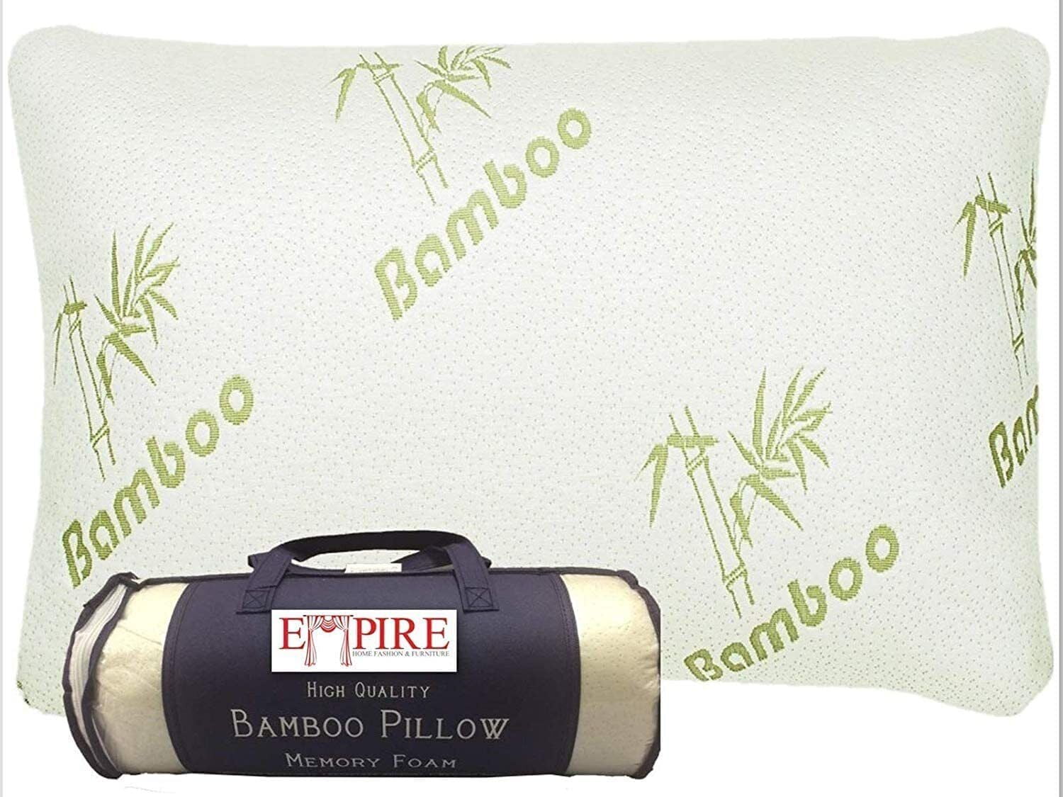 Empire Home Hypoallergenic Bamboo Pillow Shredded Memory Foam, Queen