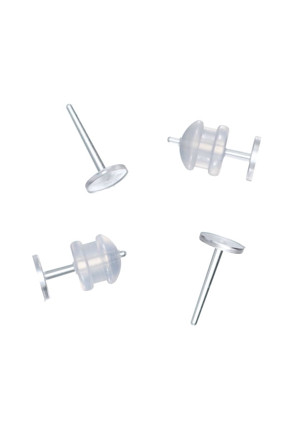 Hypoallergenic Clear Plastic Post Earrings (Blanks)