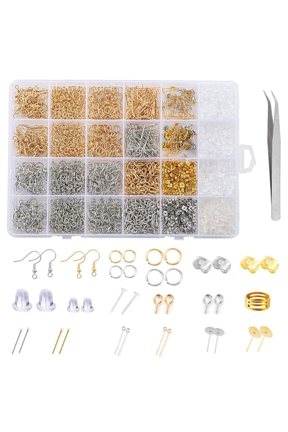Hypoallergenic Earring Making , 2682Pcs Earring Supplies for Earring Making and Repairing with Tools -