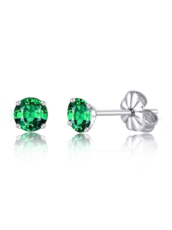 Hypoallergenic F136 Titanium Earrings, F136 Pure Titanium Implant Grade, Suitable for Sensitive Ears with Birthstone Crystals CZ Simulated Diamonds