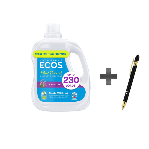 Hypoallergenic Liquid Laundry Detergent + Enzymes, Lavender Scent, 230 loads, 210 fl. oz.