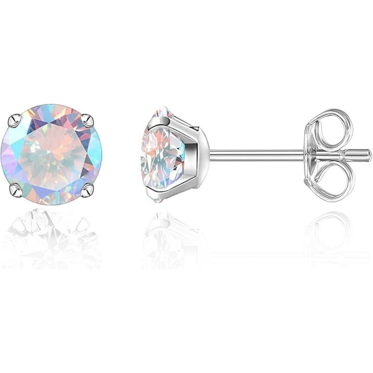 Limerencia Hypoallergenic G23 Titanium Earrings9 Implant Grade Pure Titanium Suitable for Sensitive Ears with Birthstone Crystals CZ Simulated