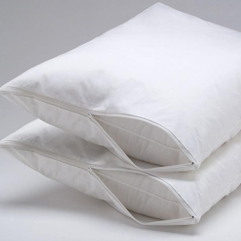 Hypoallergenic Zipper Pillow Protector With Back Fabric Lamination King