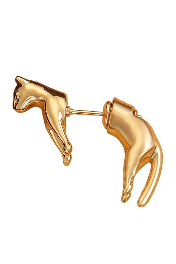 Hypoallergenically Copper Cats Earrings Minimalist Designs For Delicate SkinAn1ma1Inspired Earrings Reversible Charm Trendy Everyday Jewelry Accessories