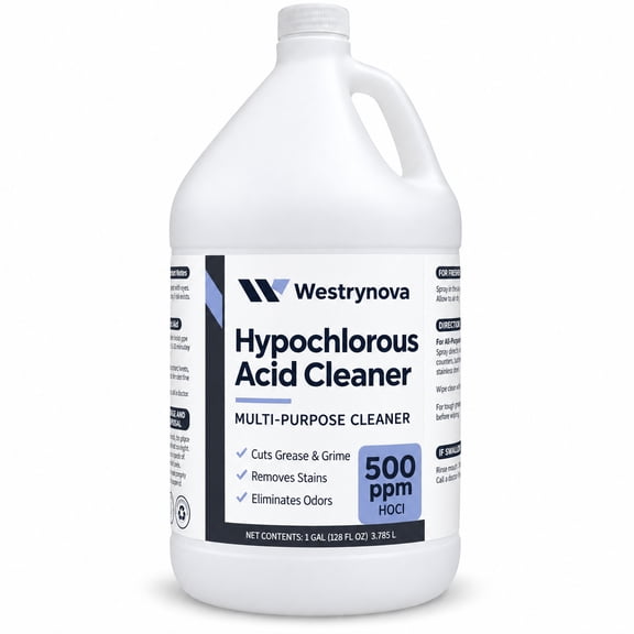 Hypochlorous Acid Cleaner 500 ppm, All Purpose Cleaner, Multi Surface Cleaner Refill, No Rinse, Cuts Grease, Removes Stains and Odors, 1 Gallon (128 fl oz)
