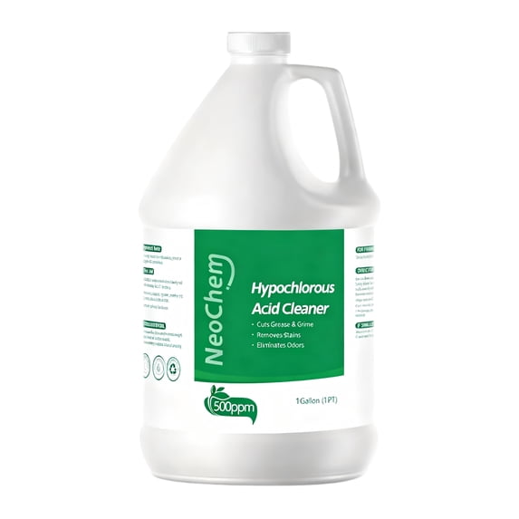 Hypochlorous Acid For Cleaning, 500ppm Hypochlorous Acid,Cuts Grease, Removes Stains, Eliminates Odors - No Rinse, No Harsh Fumes, Biodegradable (1Gallon)