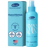Hypochlorous Acid Spray for Face and Skin; Facial Cleanser | 8oz Face Mist Hypochlorous Acid Spray for Skin, Acne, Rash, Eczema, Wound | Aquia Antimicrobial Fac