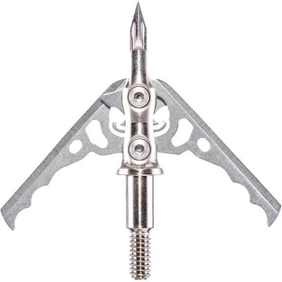 Hypodermic 2-Blade Crossbow Broadhead, 100 Grain, Silver, 3 Count