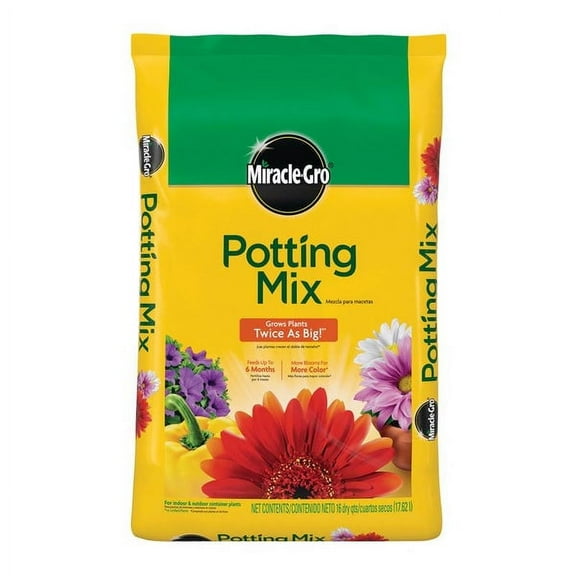 Hyponex Miracle Gro Flower and Plant Potting Mix, 16 qt