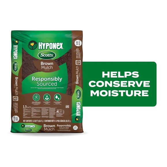 Hyponex by Scotts Brown Mulch, for Landscapes and Gardens, 1.5 cu. ft.