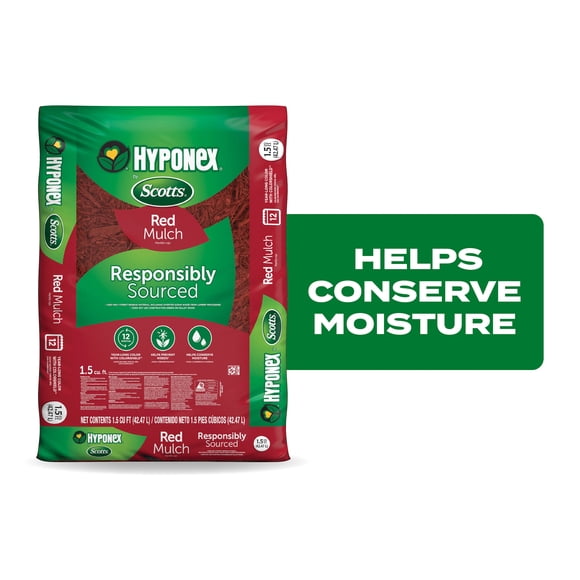 Hyponex by Scotts Red Mulch, for Landscapes and Gardens, 1.5 cu. ft