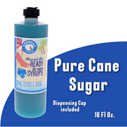 Hypothermias BLUE BUBBLE GUM 16 Fl Oz Handcrafted Hawaiian Snow Cones Flavor Syrups for Drinks, Coffee, Shaved Ice & Slushie, Piraguas, Raspados, Soda Flavor Syrup, 100% Pure Cane Sugar