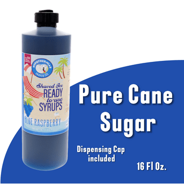 Hypothermias BLUE RASPBERRY (16 Fl Oz) Handcrafted Hawaiian Snow Cones Flavor Syrups for Drinks, Coffee, Shaved Ice & Slushie, Piraguas, Raspados, Soda Flavor Syrup, 100% Pure Cane Sugar